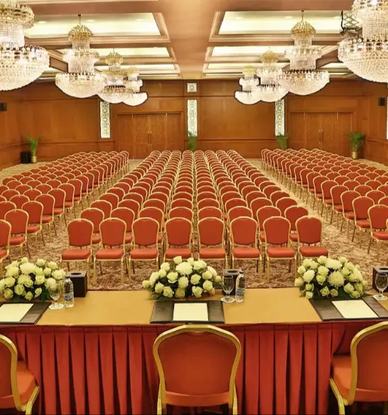 The Interior view of the Farha Ballroom at Miramar Al Aqah Resort